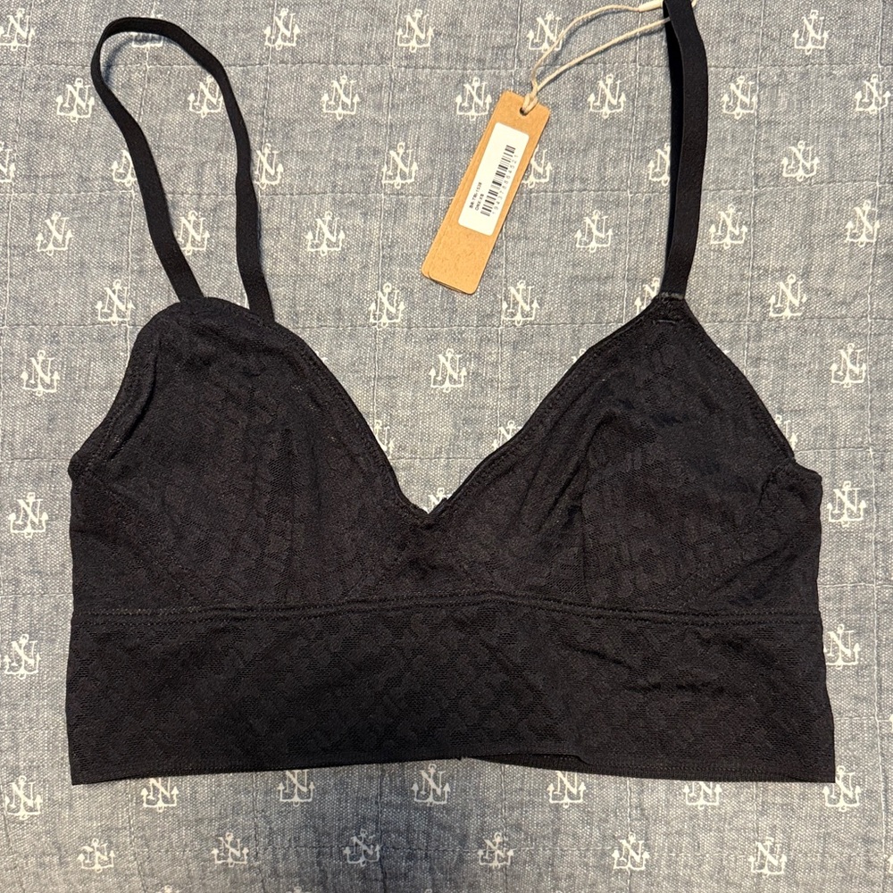 SKIMS Black Lace Bralette XS